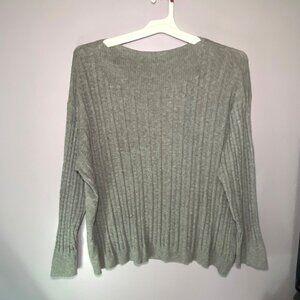 Peyton Primrose Ribbed Knit Sweater 2X Gray - Cozy & Stylish Wardrobe Essential